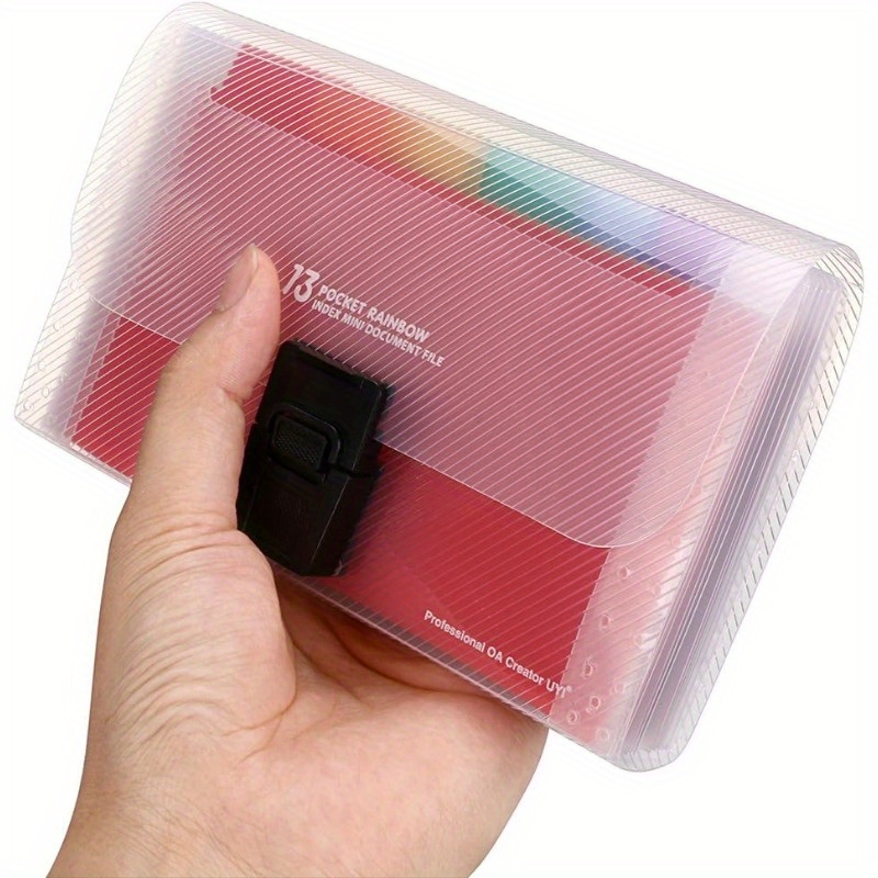 Expandable Accordion File Folder 13 Pockets - Organizer na dokumenty A6 z 13