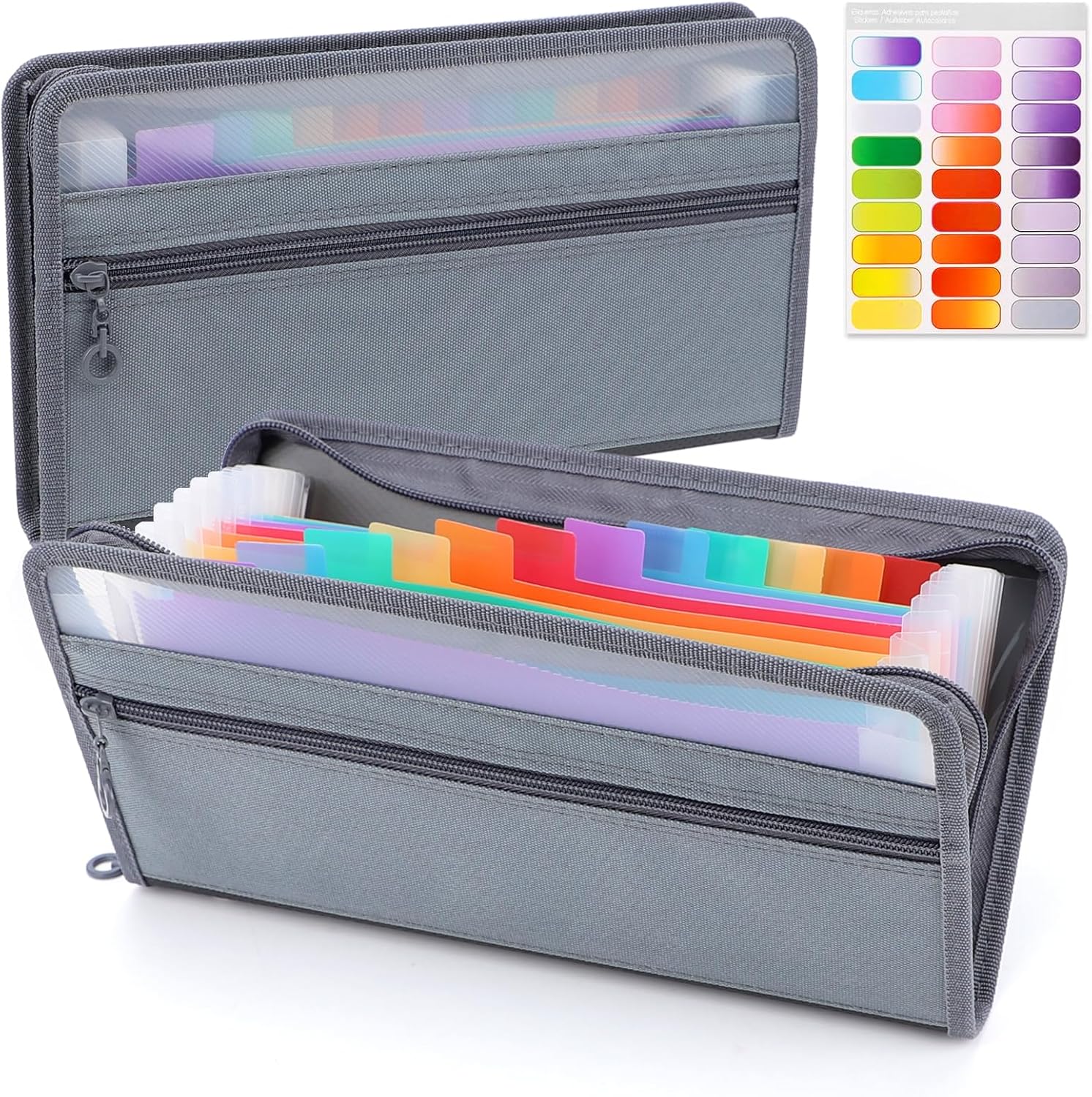 Expandable Accordion File Folder 13 Pockets - Mały organizer na dokumenty A6 typu