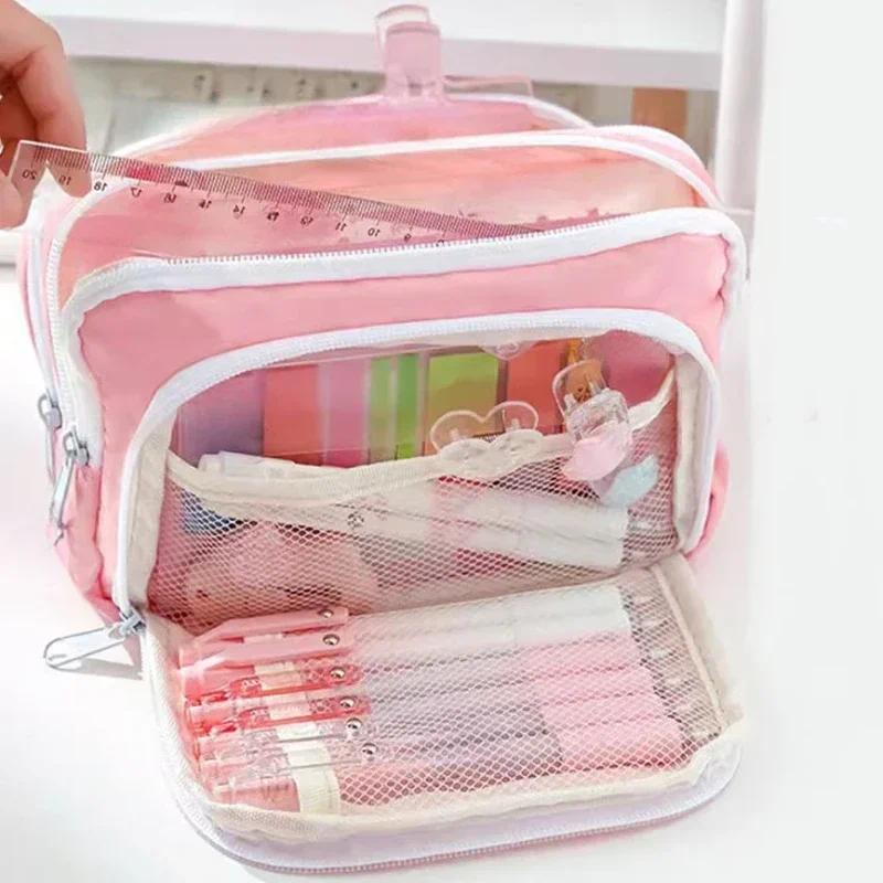 Aesthetic Large Pencil Case Pouch - Przenośny, estetyczny piórnik o dużej pojemności