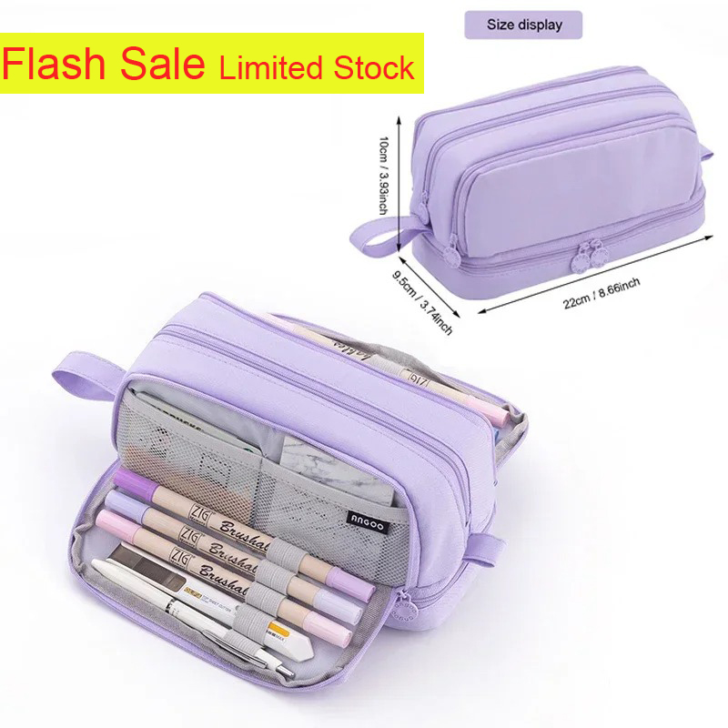 Aesthetic Large Pencil Case Pouch - 4-przedziałowy piórnik o dużej pojemności, estetyczny,