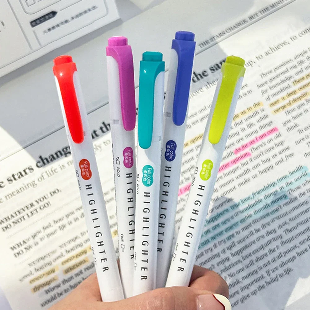 5 sztuk pastelowych zakreślacz – Pastel Highlighter Set Double Ended recenzja i cena