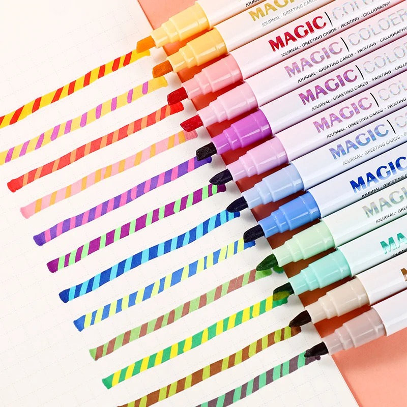 Zestaw 12 dwustronnych magiczn – Pastel Highlighter Set Double Ended recenzja i cena