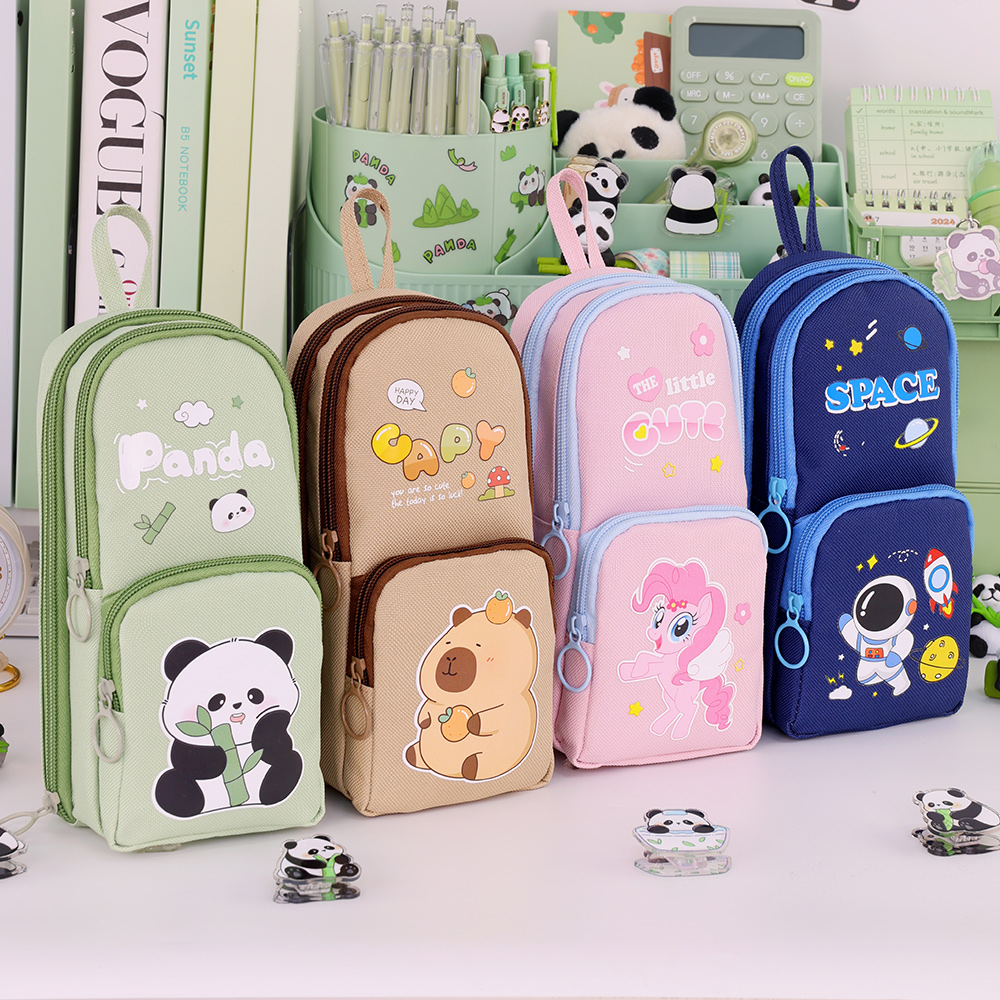 Piórnik z kreskówkową kapibarą – Aesthetic Large Pencil Case Pouch recenzja i cena