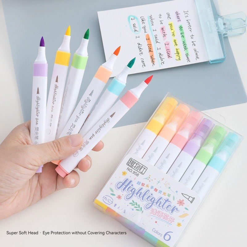 6 kolorów pastelowych zakreśla – Pastel Highlighter Set Double Ended recenzja i cena