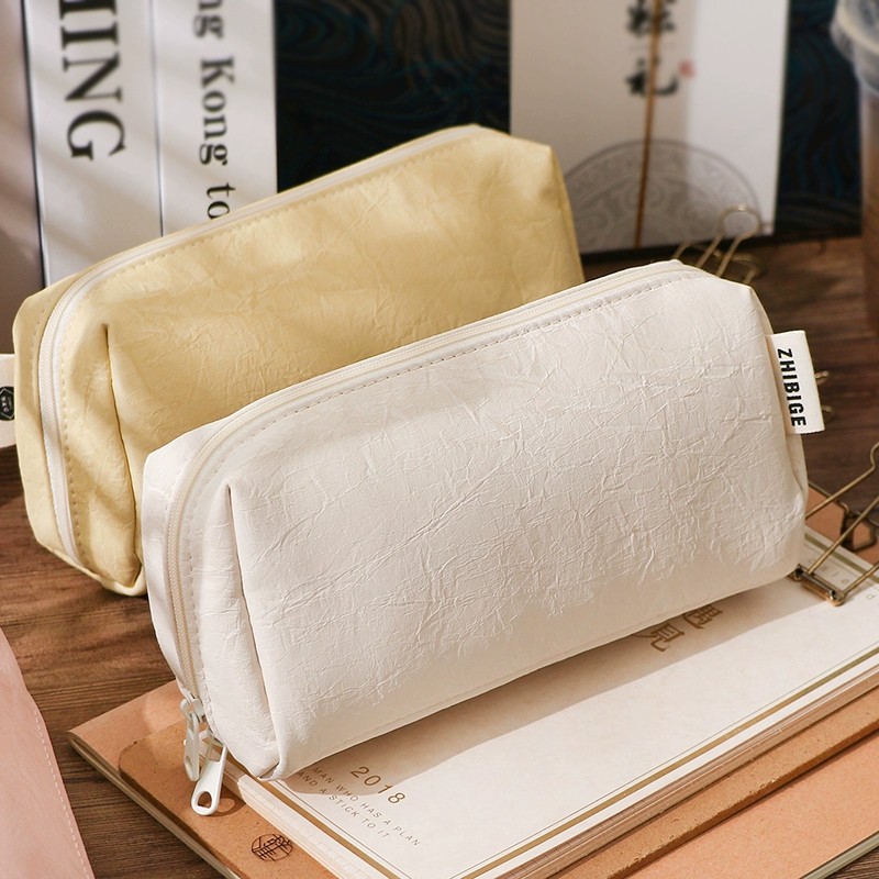 Uroczy kremowy skórzany piórni – Aesthetic Large Pencil Case Pouch recenzja i cena