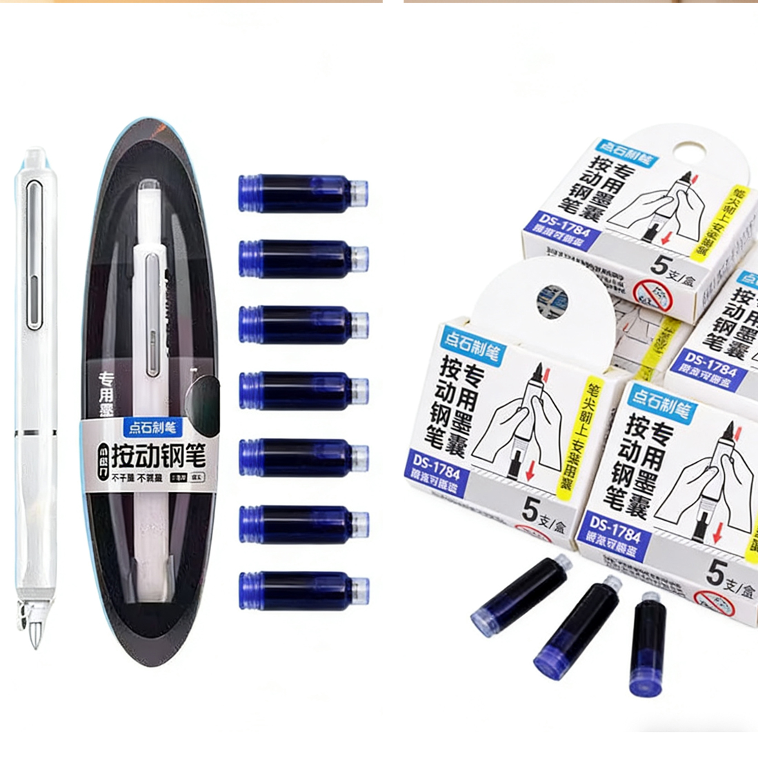 Zestaw długopisów z wkładami a – Retractable Eraser Pen Click recenzja i cena