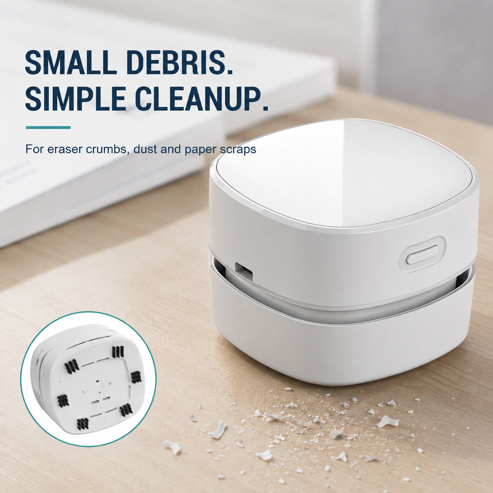 Przenośny odkurzacz biurkowy,  – Mini Desktop Vacuum Cleaner For Eraser Dust recenzja i cena