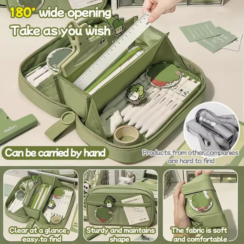 Duży piórnik wulkan, wielowars – Aesthetic Large Pencil Case Pouch recenzja i cena