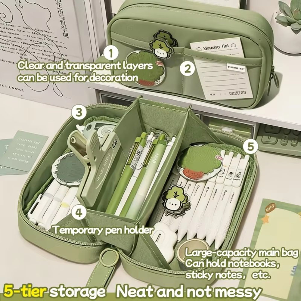 Duży piórnik wulkan, wielowars – Aesthetic Large Pencil Case Pouch recenzja i cena
