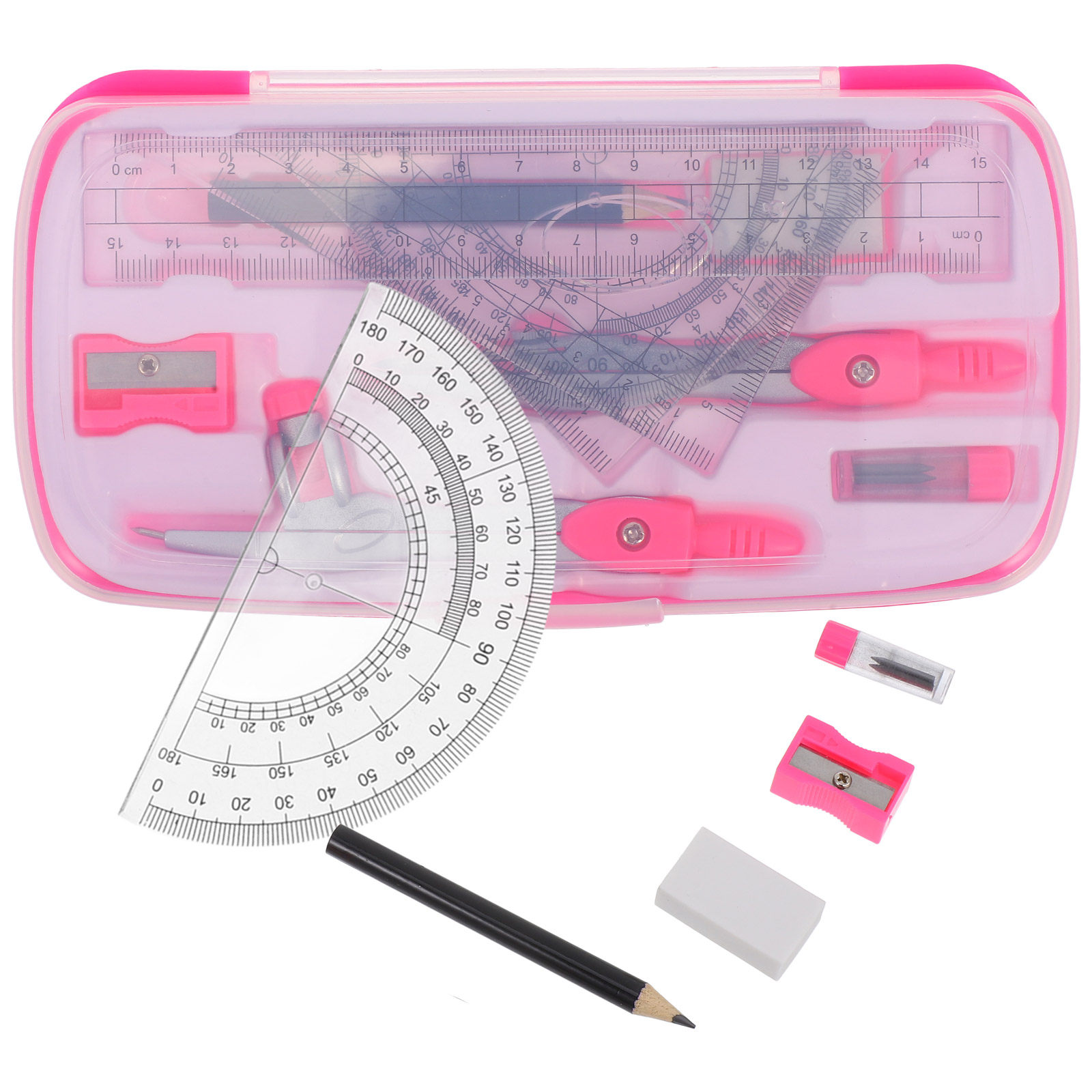 1 Zestaw Lekkich, Przenośnych  – Math Geometry Set With Compass recenzja i cena
