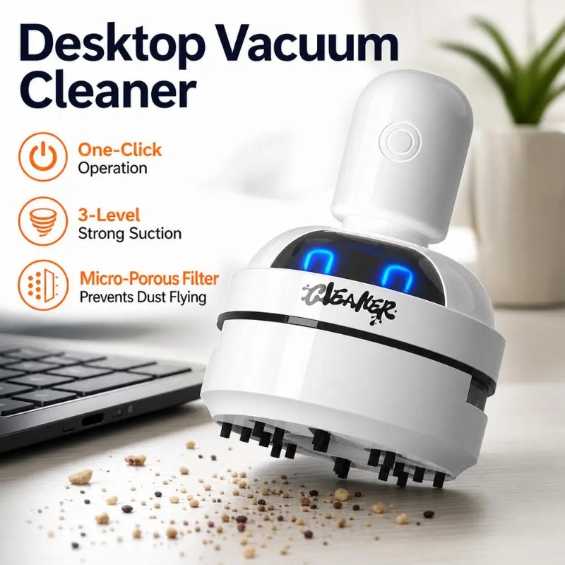 Odkurzacz biurkowy, mini odkur – Mini Desktop Vacuum Cleaner For Eraser Dust recenzja i cena