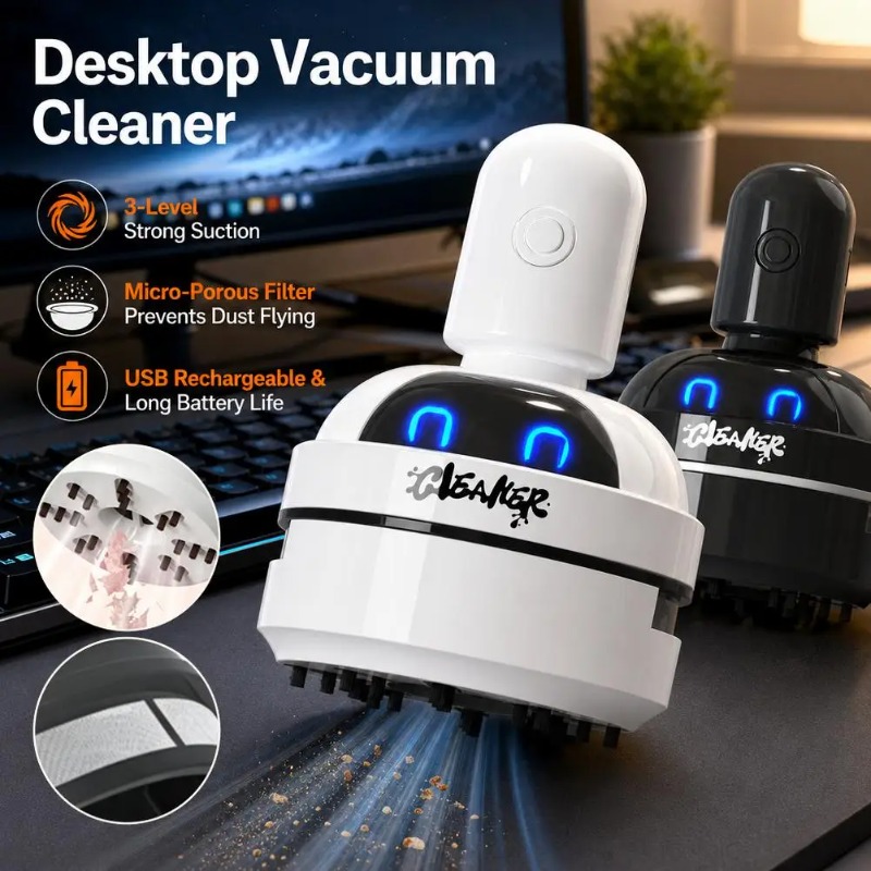 Odkurzacz biurkowy, mini odkur – Mini Desktop Vacuum Cleaner For Eraser Dust recenzja i cena